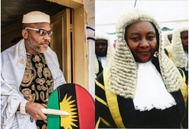 Nnamdi Kanu Reacts As Justice Nyako Says Prison Is Safest Place In Nigeria