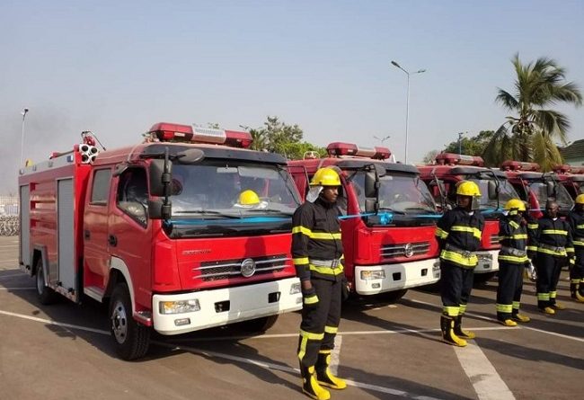 Gov. Ugwuanyi Hands Over Five Innoson Fire Fighting Trucks To Enugu State Fire Service