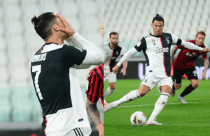 Breaking: Cristiano Ronaldo Missed A Penalty In Today’s Match At The Second Leg Of The Semi-Final Match Between Juventus And AC Milan In The Coppa Italia. 