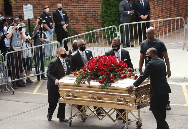 Sympathizers Attends Memorial Service For Murdered George Floyd In Minneapolis