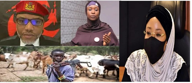 Nnamdi Kanu Warns Aisha Yesufu Over ESN’s Fulani Herdsmen Attack