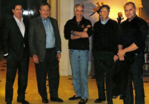 At Jeffrey Epstein’s Manhattan mansion in 2011, from left: James E. Staley, at the time a senior JPMorgan executive; former Treasury Secretary Lawrence Summers; Mr. Epstein; Bill Gates, Microsoft’s co-founder; and Boris Nikolic, who was the Bill and Melinda Gates Foundation’s science adviser.