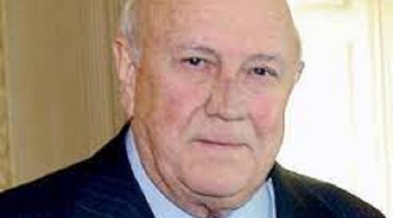 Former South Africa's President, De Klerk Dies at 85